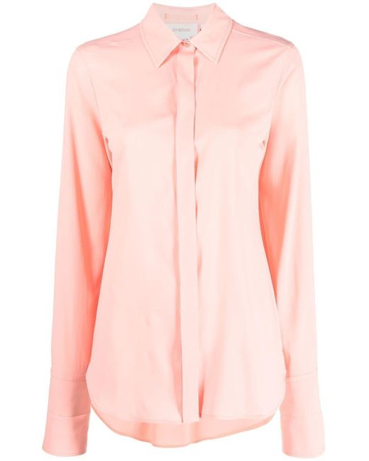 Sportmax Pink Concealed-front Fastening Shirt
