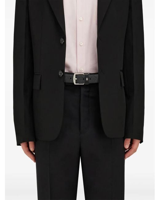 Ferragamo Black Reversible Monogram Print Belt For for men
