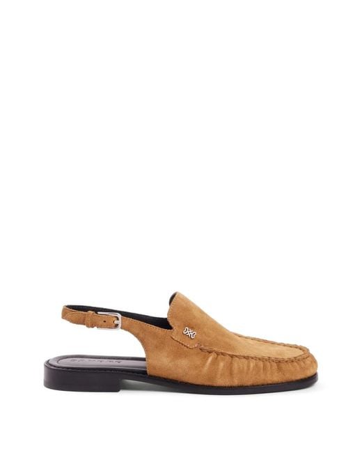 Sandro White Suede Loafers