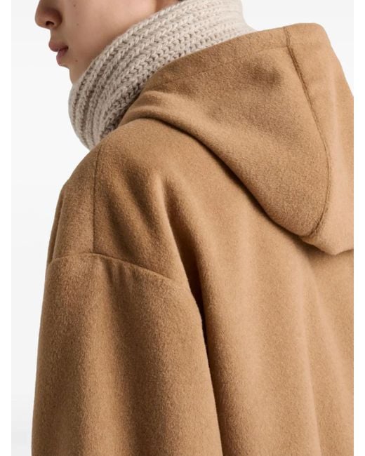 PRADA キャメルパーカー Prada Camel-Hair Hoodie Jacket in Brown for Men | Lyst UK