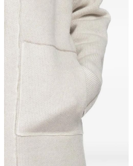 Oyuna White Buttoned Pocket Coat