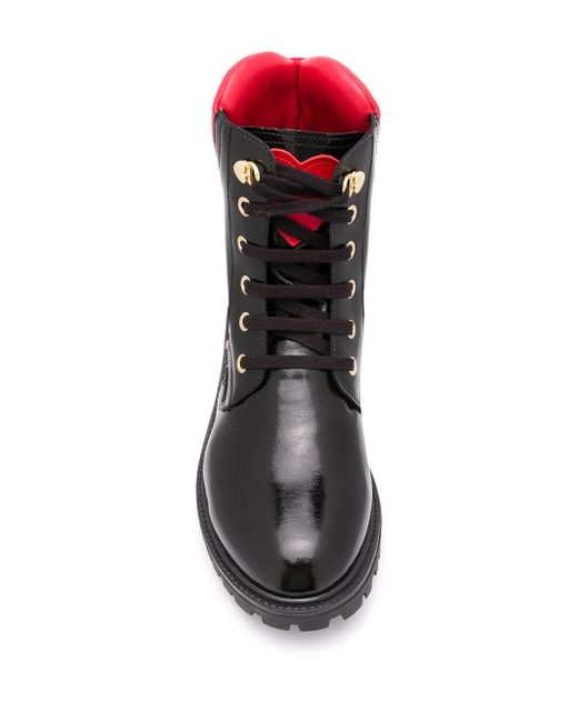 moschino combat boots
