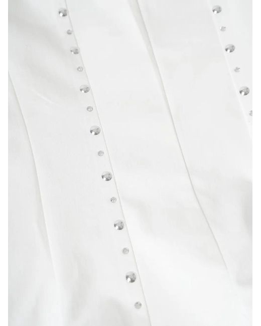 GIMAGUAS White Williams Studded Mini Dress