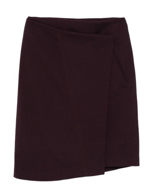 Victoria Beckham テーラード ラップスカート Purple