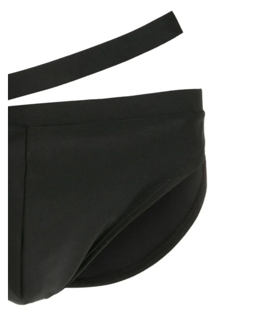 Amir Slama Black Tonal-Stitching Cutout Swimming Trunks for men
