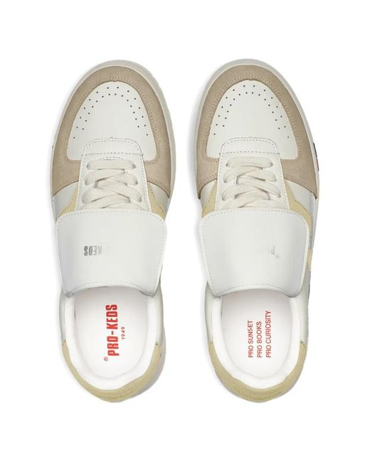 Pro Keds White Field King Stripe Sneakers