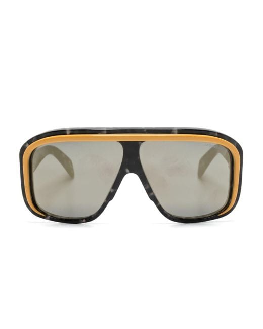 Moncler Gray Ml0293 55c Shield-frame Sunglasses