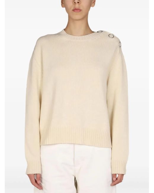 Jil Sander Natural Button-Detail Sweater