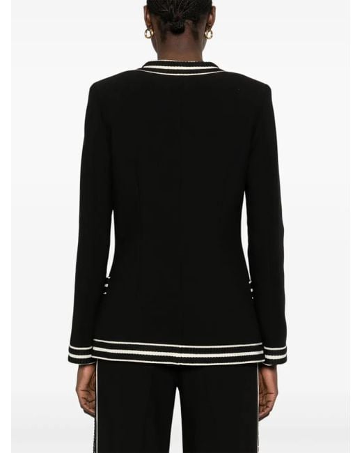 Nissa Black Single-Breasted Blazer