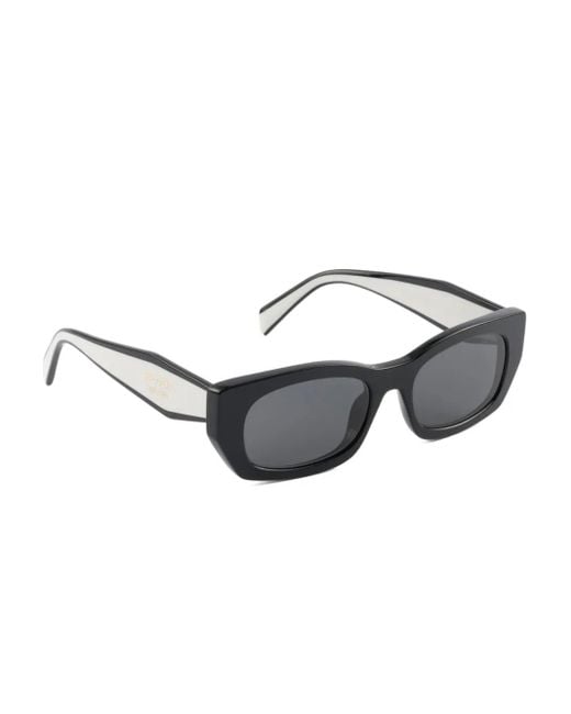 Prada Black Rectangle-Frame Sunglasses