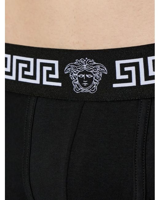 Versace Black Cotton-Jersey Trunks for men