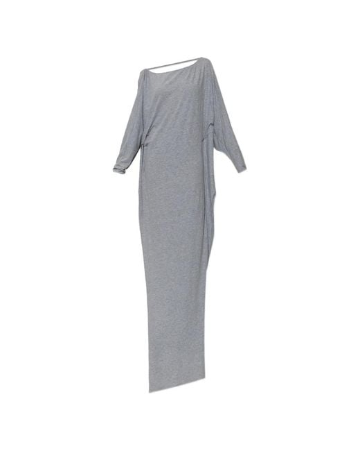 DSquared² Gray Open Back Long Sleeve Dress