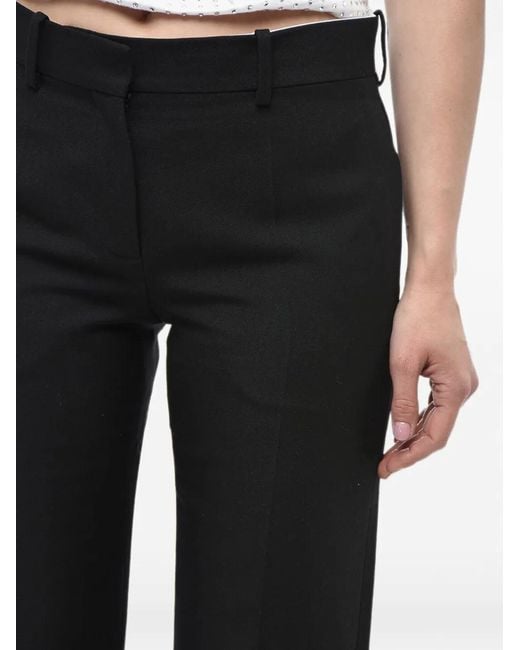 The Row Black Selvie Virgin Wool-Blend Trousers