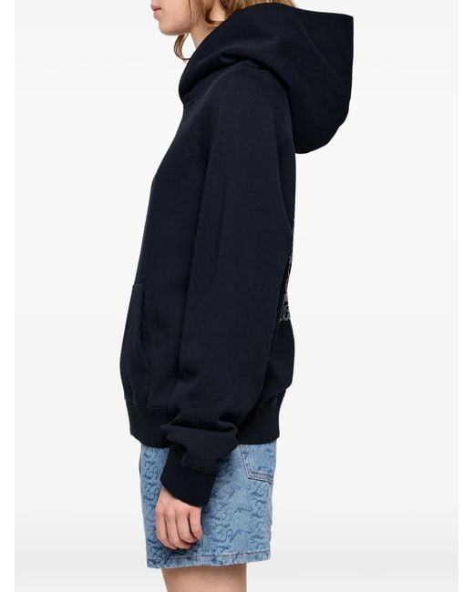 Zadig & Voltaire Blue Georgy Rhinestone-Embellished Hoodie