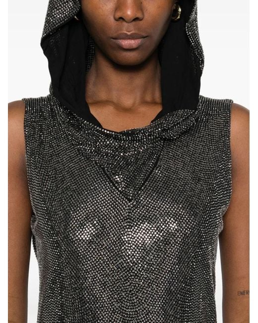 Robe Longue À Ornements En Cristal GIUSEPPE DI MORABITO en coloris Gray
