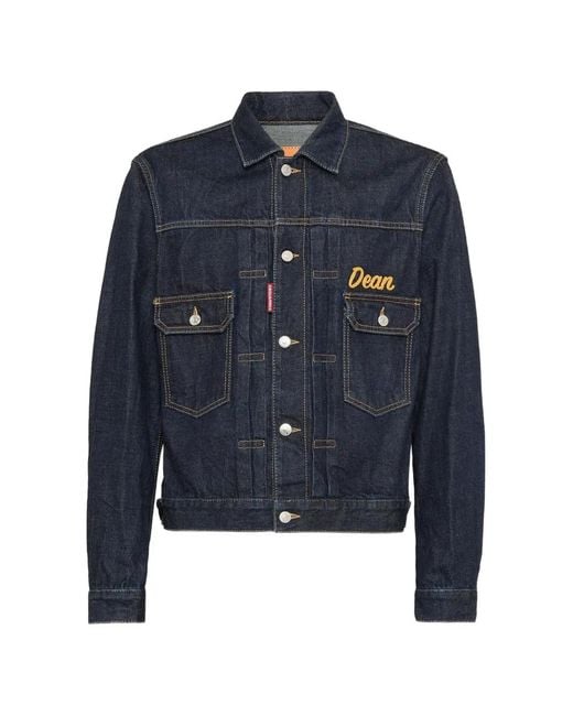DSquared² Blue Rebel Denim Jacket for men