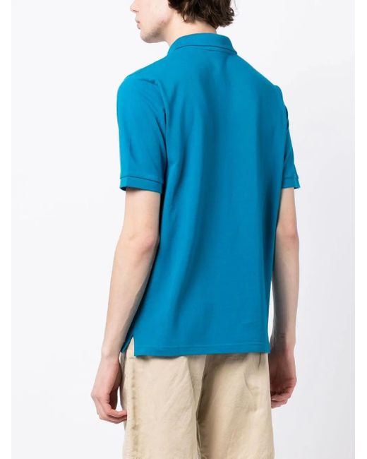 Pringle of Scotland Blue Geometric George Golf Polo Shirt
