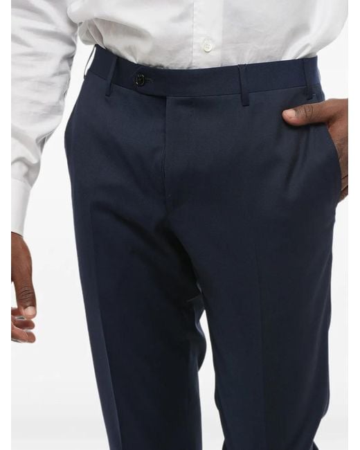 Corneliani Blue Code Wool Tailored Trousers for men
