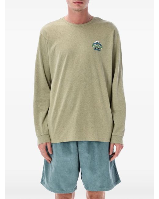 Patagonia Green Long-Sleeve Graphic T-Shirt for men