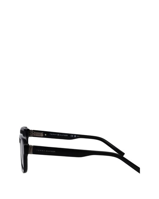 Tommy Hilfiger Black Rectangle Frame Sunglasses for men