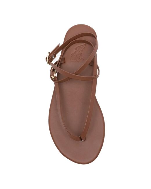 Ancient Greek Sandals White "Kallisti" Flat Sandals
