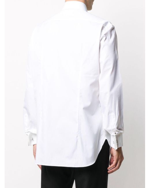 Brioni Baumwolle Hemd mit umgeschlagenen Manschetten in Weiß für Herren -  Lyst