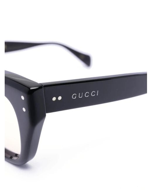 Gucci Black Square-Frame Sunglasses