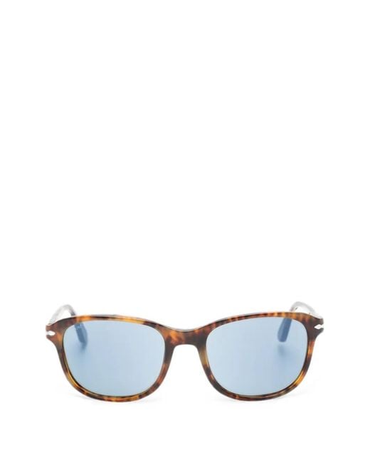 Persol Blue Tortoiseshell-Effect Square-Frame Sunglasses for men