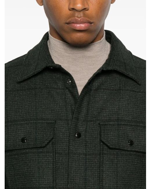 Woolrich Green Alaskan Shirt Jacket for men