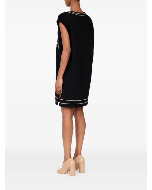 MM6 by Maison Margiela Black Knitted Dress