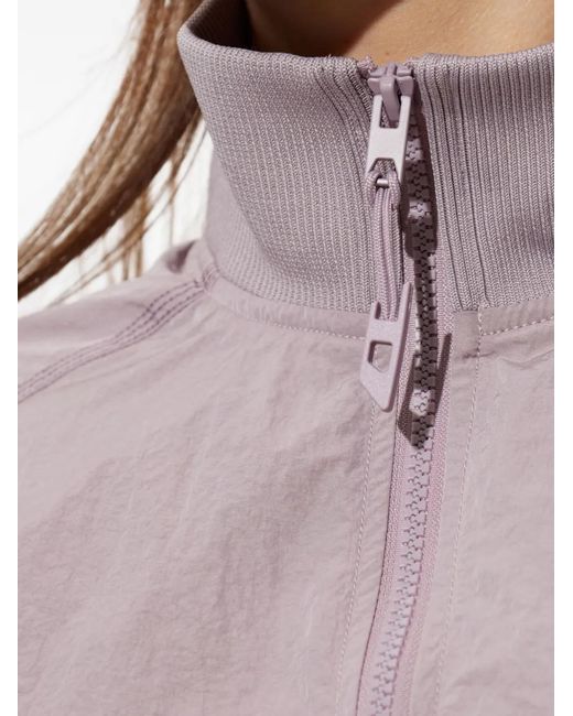 DIESEL Purple G-Anock Logo-Patch Half-Zip Jacket