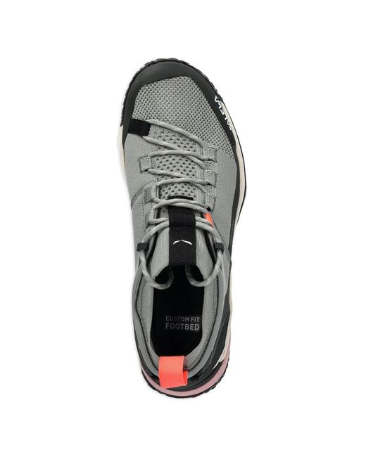 Salewa White Puez Lace-Up Performance Sneakers