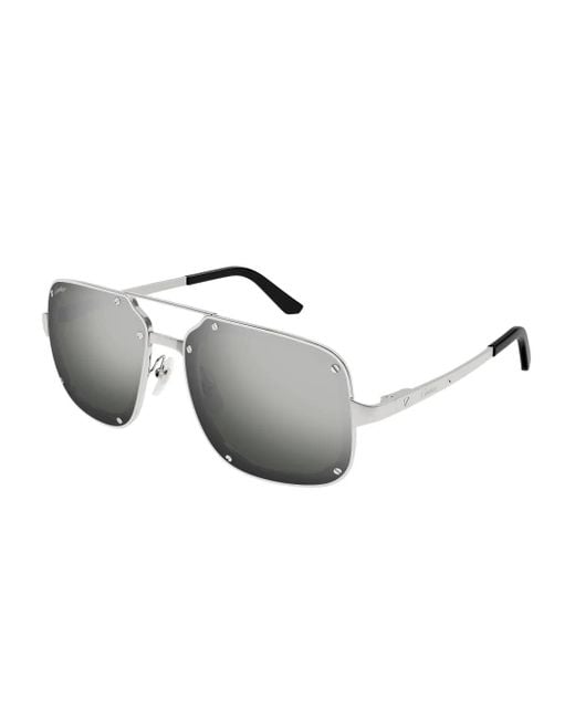 Cartier Getönte Pilotenbrille in Black für Herren