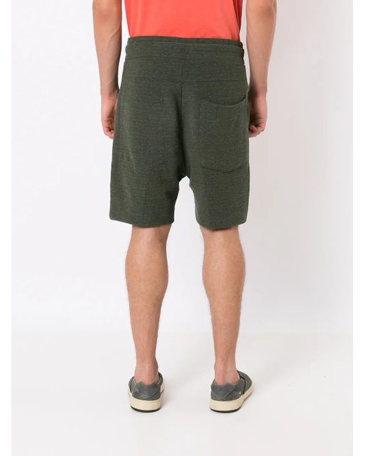Osklen Green Drawstring-Fastening Track Shorts for men