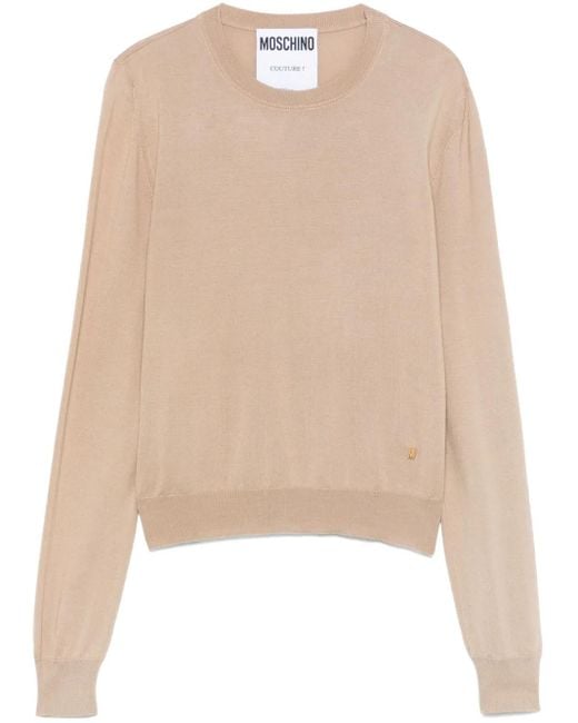 Moschino Natural Fine-Knit Sweater