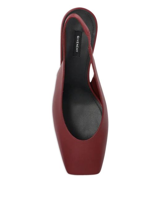 Givenchy Pink Square-Toe Slingback Pumps