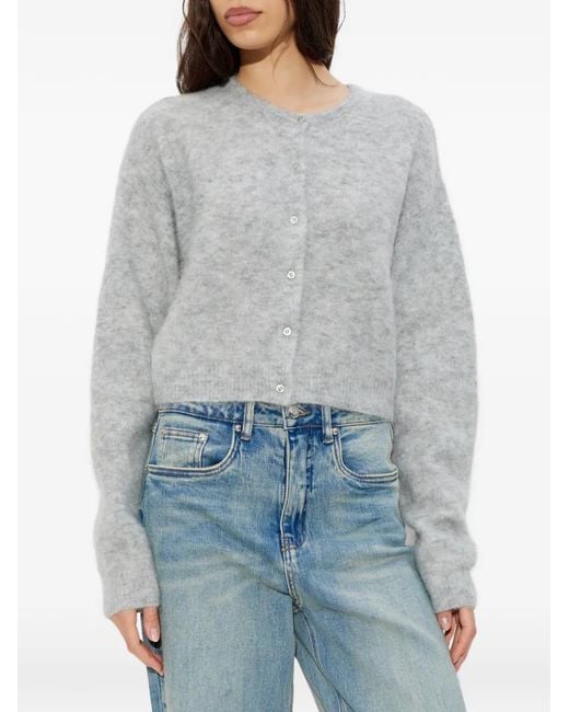 Gestuz Gray Button-Up Cardigan