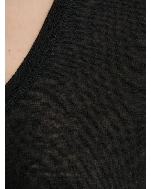 By Malene Birger スクープネック トップ Black