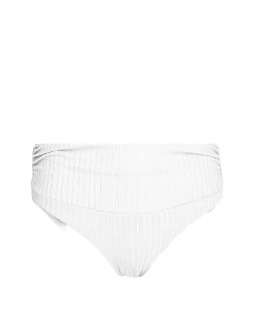 Melissa Odabash White Bas De Bikini Bel Air À Fronces