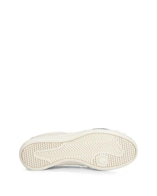Fred Perry White Suede Logo-Embroidered Sneakers for men