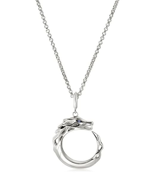 John Hardy Metallic Sterling Naga Sapphire Necklace