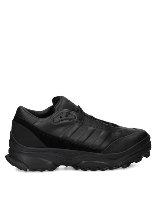 Y-3 Black Gsg9 Leather Lace-Up Sneakers for men