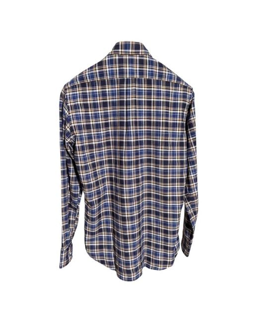 B.D. Baggies Blue Checked-Pattern Shirt for men