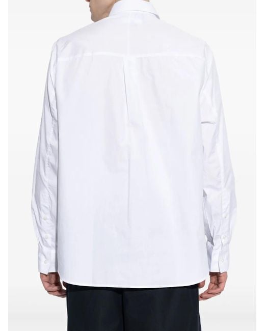 Camicia A Maniche Lunghe Con Inserti di Versace Jeans Couture in White da Uomo