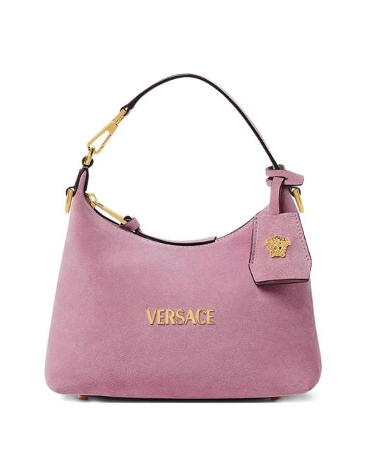 Versace Pink Tag Suede Shoulder Bag