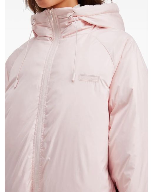 Mini Cream Pink Hooded Zip-Fastening Jacket