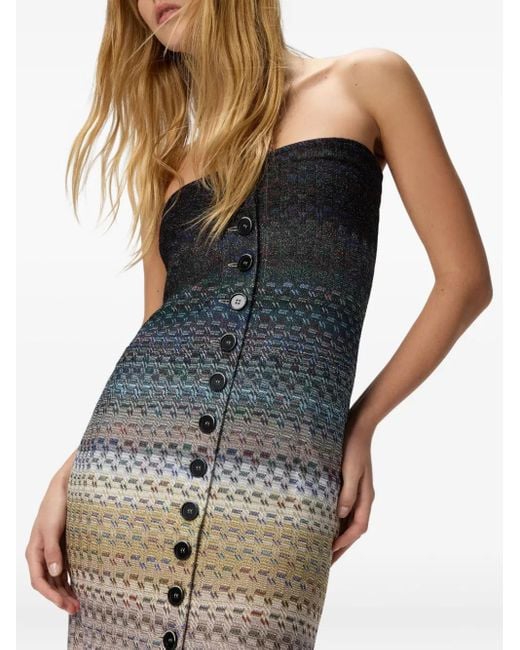 Missoni Gray Button-Front Maxi Dress