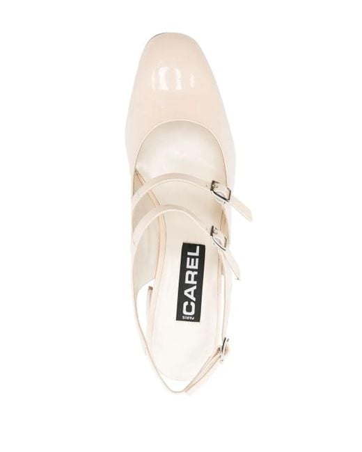 CAREL PARIS Natural Banana 70Mm Slingback Mary Janes