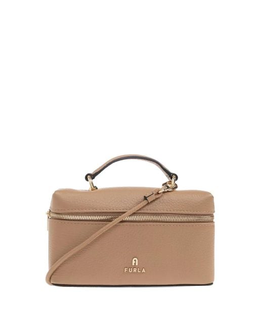 Furla Natural Camelia Top-Handle Zip-Top Bag
