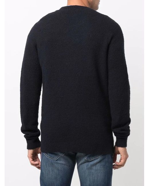 Roberto Collina Blue Crew-Neck Knitted Jumper for men